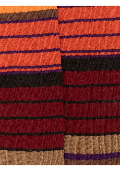 Calze di media lunghezza a righe in cotone elasticizzato rosso multicolore ALTEA | 206804004