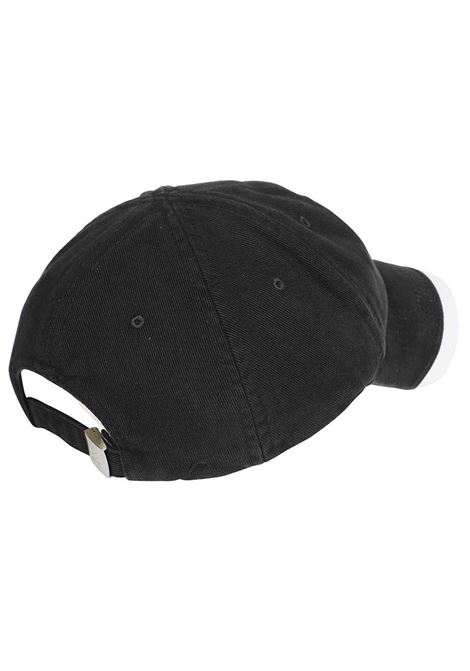 cappello in denin di cotone nero con logo Balenciaga bianco BALENCIAGA | 673323-410B20107