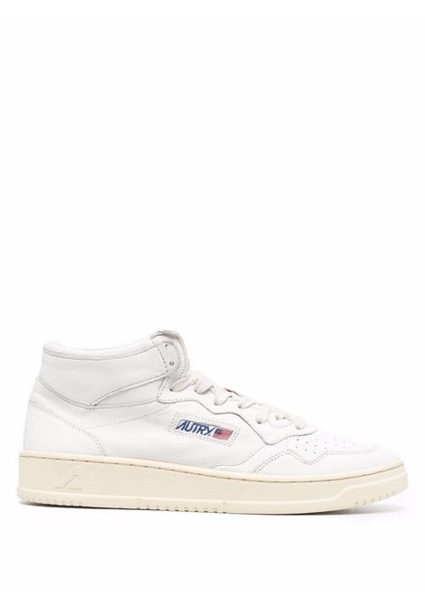 Sneakers alte Medalist in pelle di vitello bianca AUTRY | AUMM-GG04WHITE