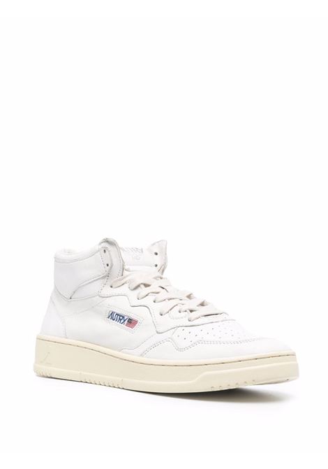 Sneakers alte Medalist in pelle di vitello bianca AUTRY | AUMM-GG04WHITE