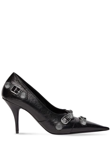 décolleté Cagole 90mm in pelle di agnello nera craquelé BALENCIAGA | 714252-WAD4E1081