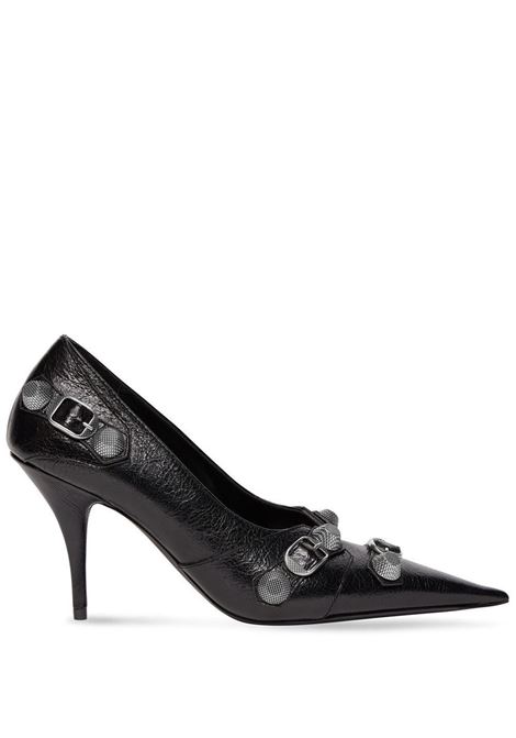 décolleté Cagole 90mm in pelle di agnello nera craquelé BALENCIAGA | 714252-WAD4E1081