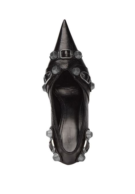 décolleté Cagole 90mm in pelle di agnello nera craquelé BALENCIAGA | 714252-WAD4E1081