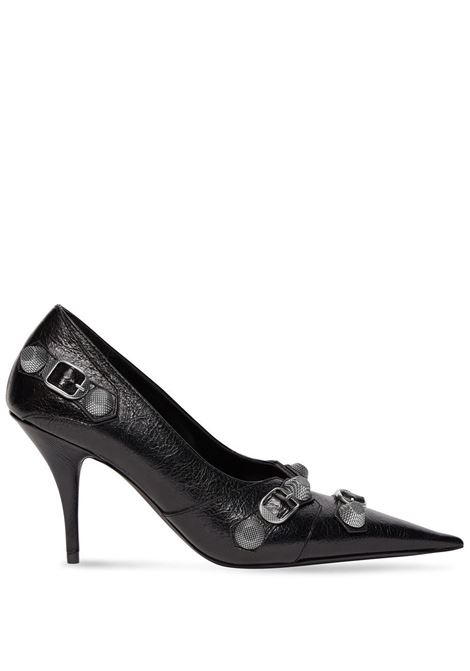 décolleté Cagole 90mm in pelle di agnello nera craquelé BALENCIAGA | 714252-WAD4E1081