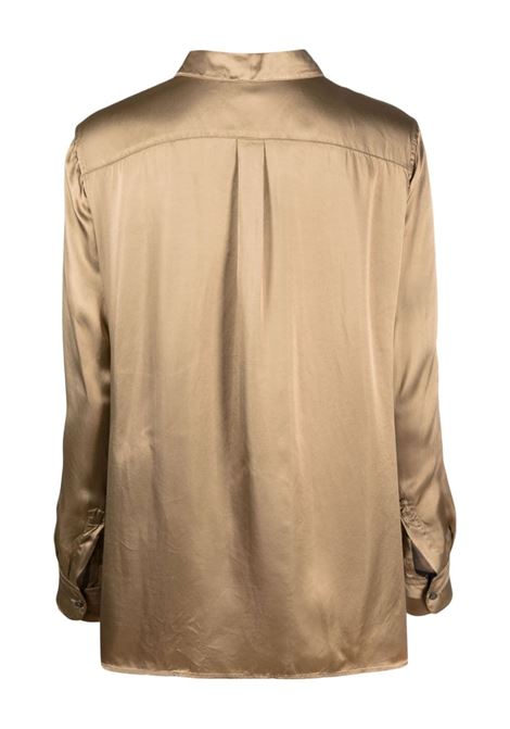 light brown long-sleeve satin-finish shirt  ASPESI | 5460-M07701088