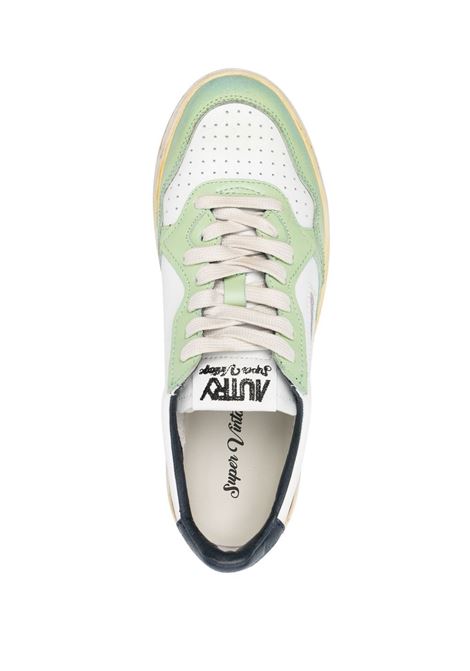 Sneakers basse Medalist in pelle di vitello bianca, blu e verde AUTRY | AVLW-SV18WHT/NIL/BLUE