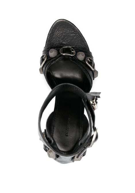Sandali Cagole in pelle di vitello nera con tacco a spillo da 110 mm BALENCIAGA | 743057-WAD4E1081
