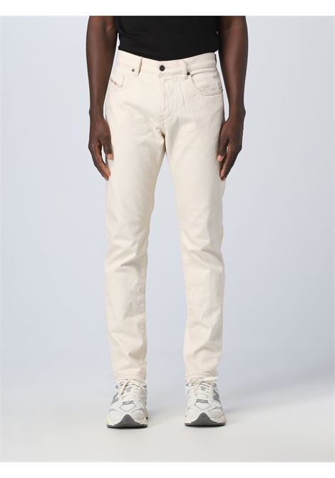Off-white cotton-blend slim-cut jeans  DIESEL | A03558-09B94100