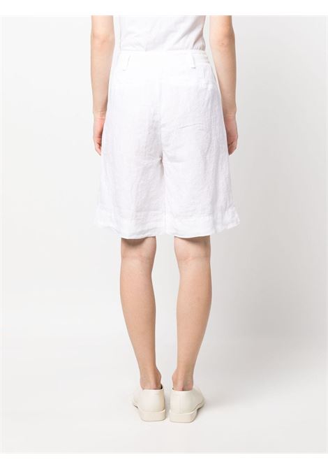 white and linen pleated wide-leg shorts  TRANSIT | CFDTRT-D13300