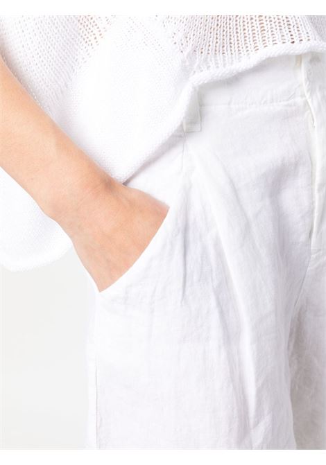 white and linen pleated wide-leg shorts  TRANSIT | CFDTRT-D13300