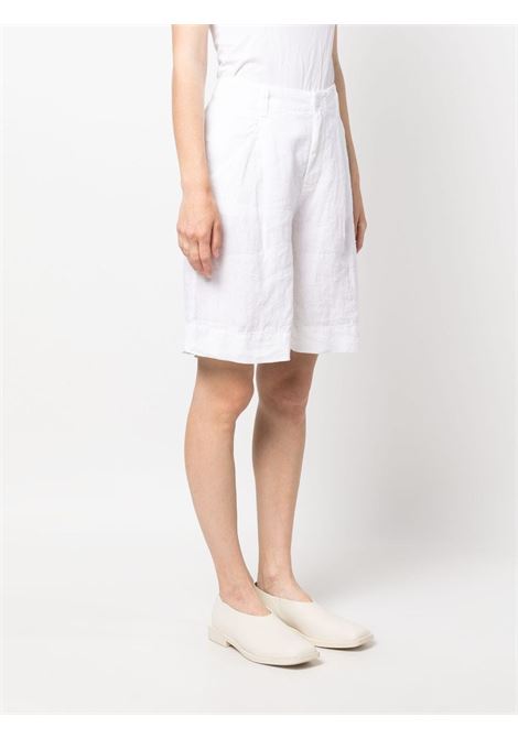 white and linen pleated wide-leg shorts  TRANSIT | CFDTRT-D13300