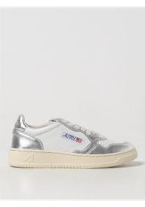 Sneakers basse Medalist in pelle di vitello argento e bianca AUTRY | AULW-WB18WHT/SILVER