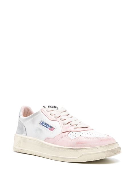 sneakers bianche, rosa bubblegum e argento AUTRY | AVLW-SV35WHT/POW/SILV