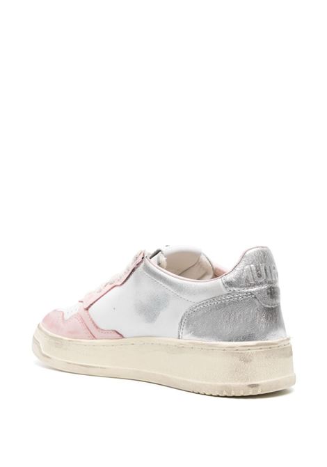 sneakers bianche, rosa bubblegum e argento AUTRY | AVLW-SV35WHT/POW/SILV