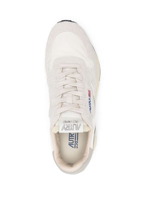 sneakers Reelwind in pelle di vitello e camoscio bianco e beige AUTRY | WWLM-NC04WHT/NAT