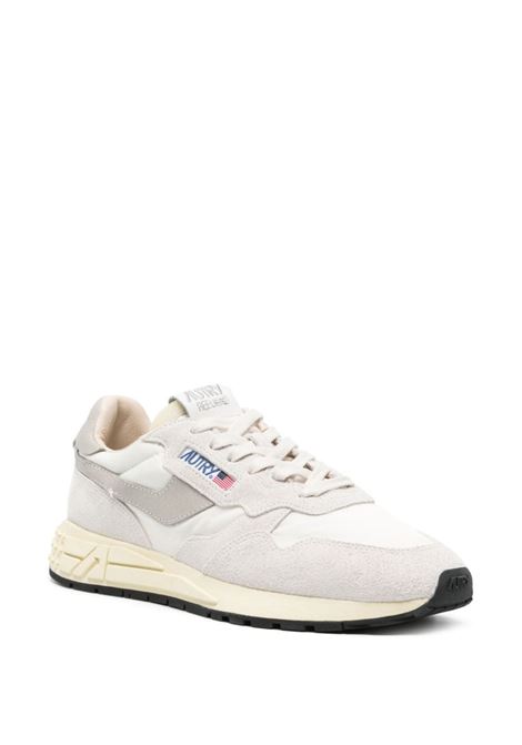 sneakers Reelwind in pelle di vitello e camoscio bianco e beige AUTRY | WWLM-NC04WHT/NAT