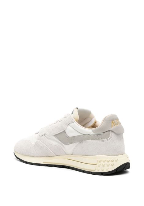 sneakers Reelwind in pelle di vitello e camoscio bianco e beige AUTRY | WWLM-NC04WHT/NAT