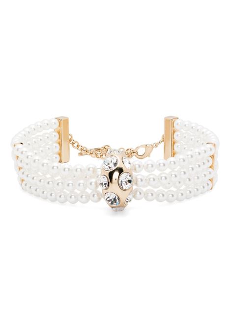 collana chocker in ottone e perla bianche con cristalli BLUMARINE | 4W083AA1078