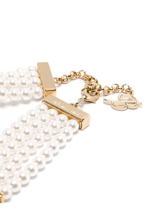 collana chocker in ottone e perla bianche con cristalli BLUMARINE | 4W083AA1078