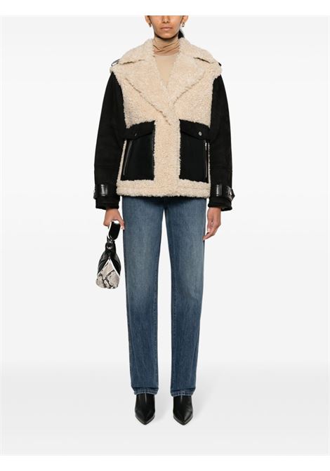 jeans a gamba dritta in cotone blu con passanti per cintura KHAITE | 1122908099-ALBI099